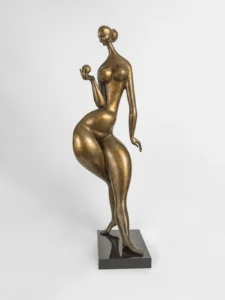 John Rhoden, (1916-2001) Eve, 1957 Bronze on marble base 48 1/4 x 16 x 17 1/2 in. The John Walter Rhoden and Richanda Phillips Rhoden Collection