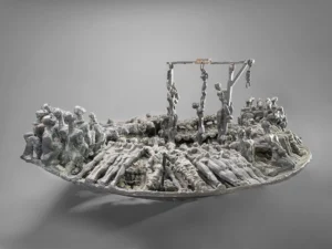 John Rhoden, (1916-2001) The Slave Ship, 1989 Bronze 19 1/2 x 42 1/2 x 33 in. The John Walter Rhoden and Richanda Phillips Rhoden Collection